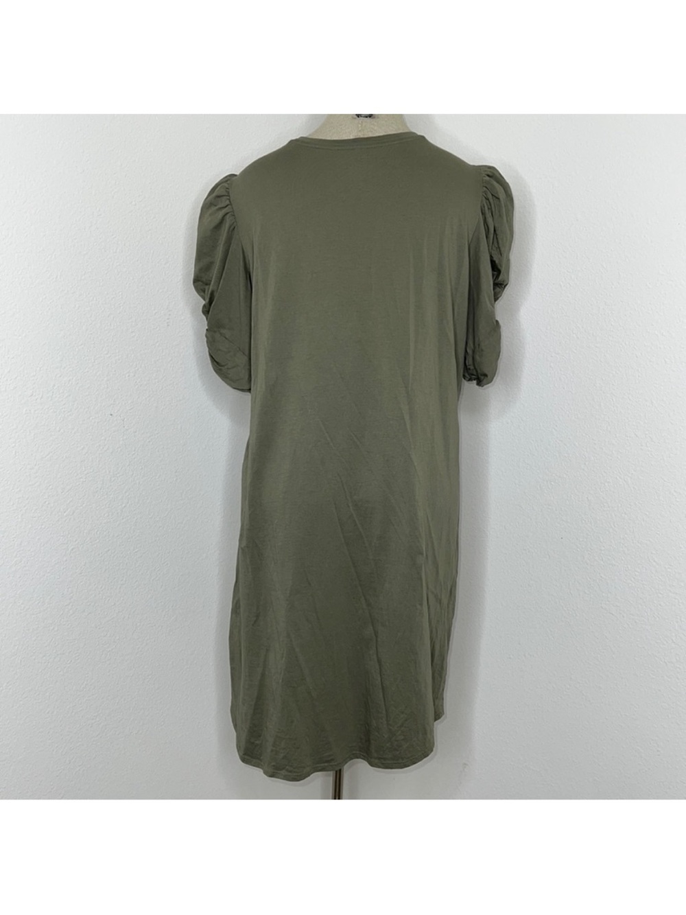 Summersalt LG Olive Puff-Sleeve Short Sleeve Dress Tee